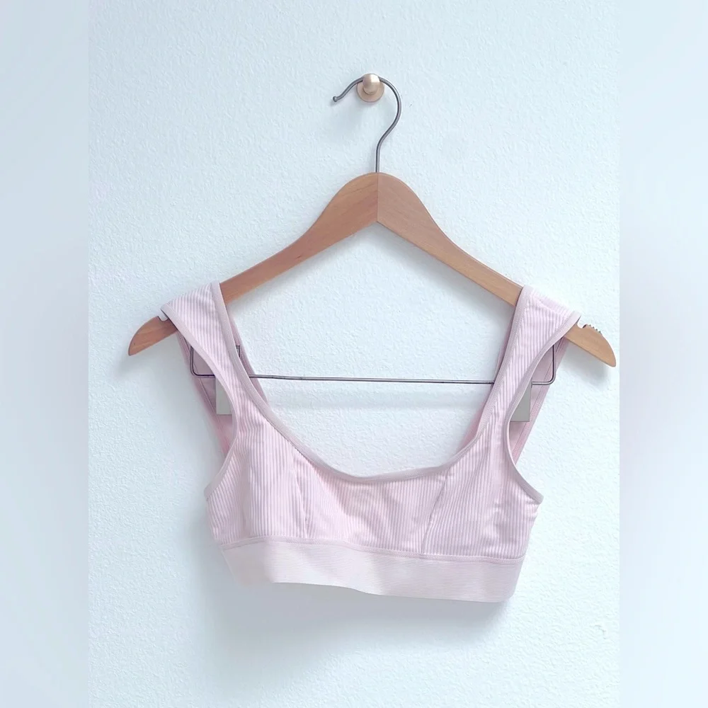 Frankie’s Bikinis - Drew Top (Small) & Bottom (Medium), Color - Rosewater